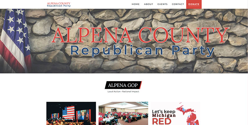 Sample of a site we did for the Alpena County Republicans